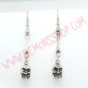 Pendientes Skulls Plateados
