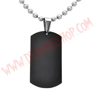 Colgante Chapa Militar Negra