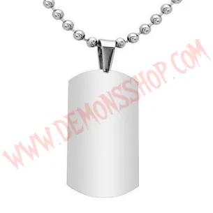 Colgante Chapa Militar Plata