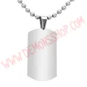 Colgante Chapa Militar Plata