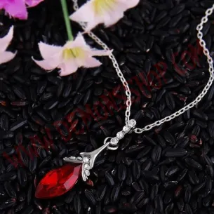 Colgante Rhinestone Drop Rojo