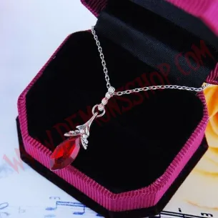 Colgante Rhinestone Drop Rojo 2