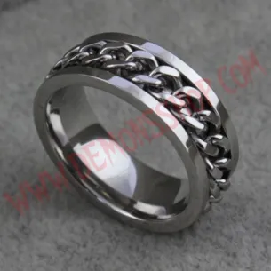 Anillo Cadena Plateada