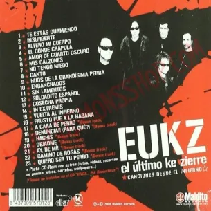 CD El Ultimo Ke Zierre - Canciones desde el infierno 2