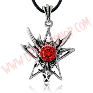 Colgante Dragon Star Rhinestone Roja
