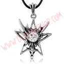 Colgante Dragon Star Rhinestone Blanca