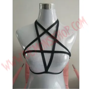 Sujetador Arnes Pentagrama Negro