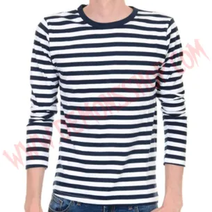 Camiseta ML Rayas Azul marino y Blanco