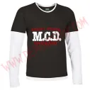 Camiseta ML MCD (Negro manga Blanca)