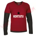 Camiseta ML Kortatu (Roja manga Negra)