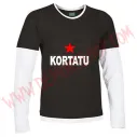 Camiseta ML Kortatu (Negra manga Blanca)