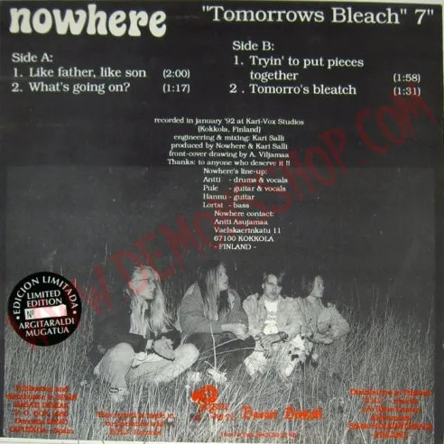 Vinilo LP Nowhere ‎– Tomorrows Bleach