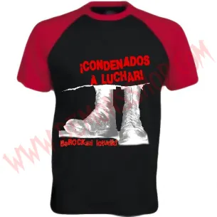 Camiseta MC Condenados a luchar (Raglan mangas rojas)