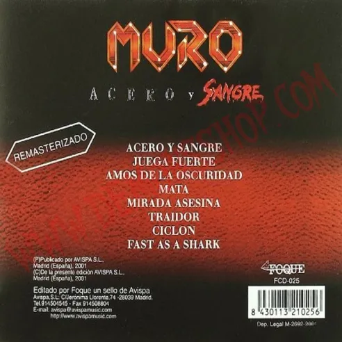 CD Muro - Acero y sangre
