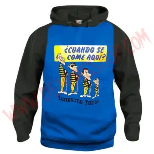 Sudadera Siniestro Total Ranglan Azul