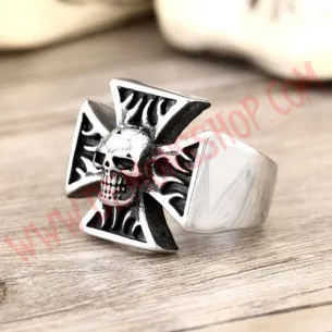 Anillo Cross Skull