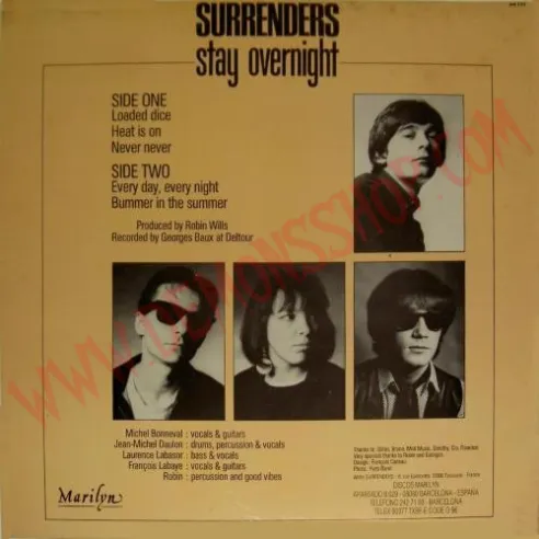 Vinilo LP Surrenders ‎– Stay Overnight
