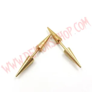 Pendientes Remache Cono Punk  Dorado