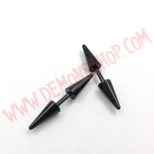 Pendientes Remache Cono Punk Negro