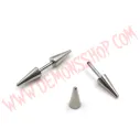 Pendientes Remache Cono Punk Plateado