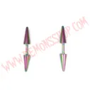 Pendientes Remache Cono Punk Multicolor
