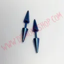 Pendientes Remache Cono Punk Azul