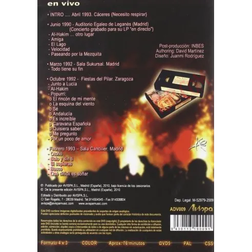 DVD Medina Azahara - En vivo