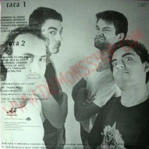 Vinilo LP Guerrilla Urbana ‎– Razón De Estado