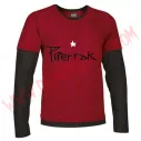 Camiseta ML Piperrak (Roja manga Negra)