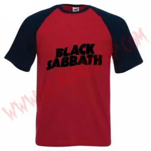 Camiseta MC Black Sabbath (Raglan Roja)
