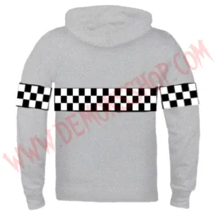 Sudadera Cremallera Ska Damero Gris 2