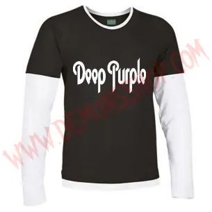 Camiseta ML Deep Purple (Negra Manga Blanca)