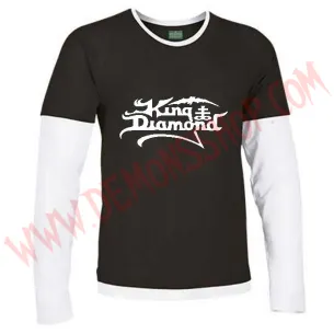 Camiseta ML King Diamond (Negra Manga Blanca)