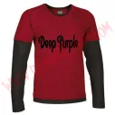 Camiseta ML Deep Purple (Roja Manga Negra)