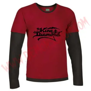 Camiseta ML King Diamond (Roja Manga Negra)