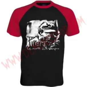 Camiseta MC Piperrak (Raglan mangas rojas)
