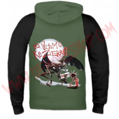 Sudadera Cremallera El Ultimo Ke Zierre Raglan Kaki