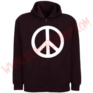 Sudadera Cremallera Simbolo Paz