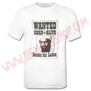 Camiseta MC Wanted Bin Laden (Blanca) OFERTA