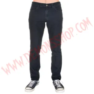 Pantalon Elastico Pitillo Stonewash Azul