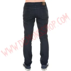 Pantalon Elastico Pitillo Stonewash Azul 2