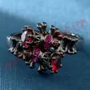 Anillo Crystal Skull Rojo