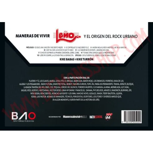 Libro Maneras de Vivir. Leño y el origen del rock urbano