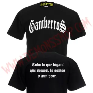 Camiseta MC Gamberros Clasica (Negra)