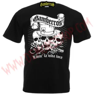 Camiseta MC Gamberros Livin la vida loca negra