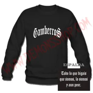 Sudadera Gamberros Clásica Sin Capucha (negra)