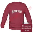 Sudadera Gamberros Clásica Sin Capucha (Granate)