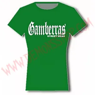Camiseta MC Chica Gamberras Street Wear (Verde)