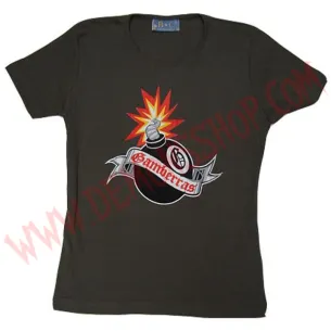 Camiseta MC Chica Gamberras Bomba (Verde)