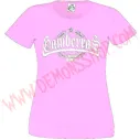 Camiseta MC Chica Gamberras Pura vida laureles (Rosa)
